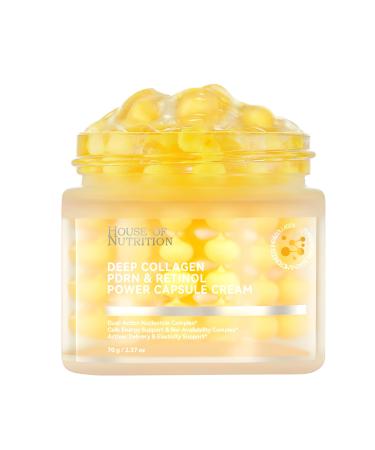 Deep Collagen Capsule Cream with PDRN & Retinol Microneedling Anti-Aging Face Moisturizer for Firmness Wrinkle Care & Elasticity Support 2.37 fl.oz