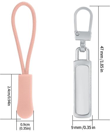16 StK Metal Zipper Pulls | Zipper Repair Kit for Jackets Bags & Suitcases | Gold Silver Black Fabric Trains - Style 3 - Buy Online on GoSupps.com