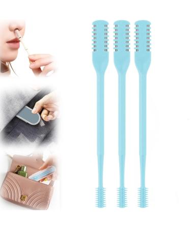 2 in 1 Nose Hair Trimmer Mini Double Sided Portable Nasal Hair Cutter Manual 360 Rotating Nose Hair Remover Tools for Men and Women /1634 Blue
