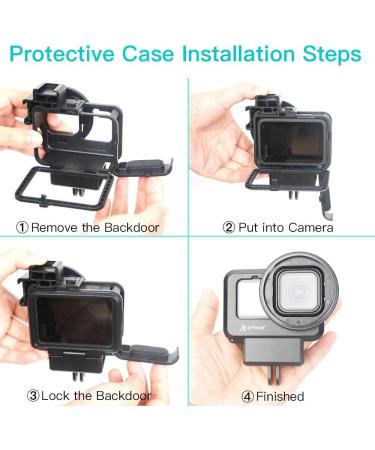 Artman Vlogging Housing Case for GoPro Hero 9/10 with Cold Shoe Mount - Compatible with Tripod, Selfie Stick, Monopod - Ideal for Vloggers - Buy Online on GoSupps.com