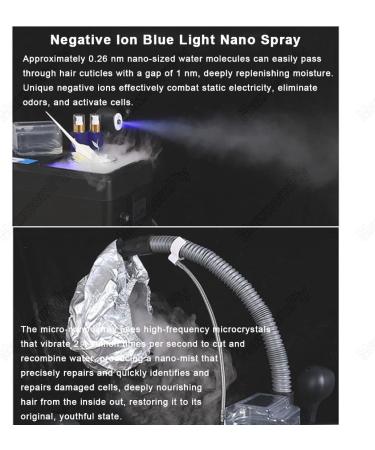 Soin Capillaire Ultrasonique Micro-Brume Nano-Vapeur Revitalise Et R pare Cheveux en Profondeur Apporte Brillance Et Douceur Aux Cheveux Noirs Naturels Soin Digne d'un Salon De Beaut  - Buy Online on GoSupps.com