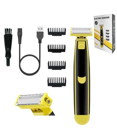 Full Body Washed Wet and Dry Shaver Men's Electric Shaver Full Body Wash Wet and Dry Double Shave Full Body Shaver for Men (1PC)-Model #11 Black