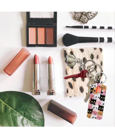 FREEBLOSS Cat Chapstick Holder Keychain - 2Pcs Cartoon Lip Balm Sleeve Pouch for Women - Lightweight Gift - Buy Online on GoSupps.com