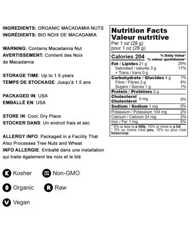 Organic Whole Macadamia Nuts 2 Pounds | Non-GMO Raw Shelled Unsalted | Vegan Keto Snack | Buttery Flavor | Bulk Source of Fiber Healthy Fats | Ideal for Baking & Desserts - Buy Online on GoSupps.com