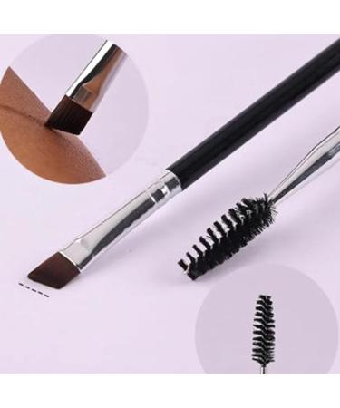 Double Ended Eyebrow Brush Angled Brow Brush with Spoolies Portable Makeup Tool 5.9in - Buy Online on GoSupps.com