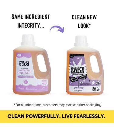 Molly's Suds Liquid Laundry Detergent | Natural 2x Concentrated HE Soap for Sensitive Skin | Lavender - 100 Loads (52 Fl Oz) - Eco-Friendly & International Shipping - Buy Online on GoSupps.com