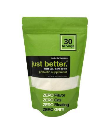 just better. Prebiotic Fiber Supplement for a Healthy Gut | Fiber Powder with Zero Grit Zero Taste and No Bloating or Gas | Feel Full Faster | Keto Non-GMO Gluten Free Vegan 30 Servings 30 Servings (Pack of 1)