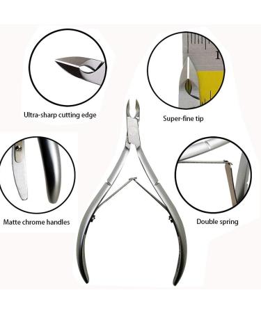 Cuticle Pusher Cuticle Cutter Remover Cuticle Trimmer Nipper Nail Clipper Sets Nail Care Kit Professional Stainless Steel Manicure Pedicure Tools Silver - Buy Online on GoSupps.com