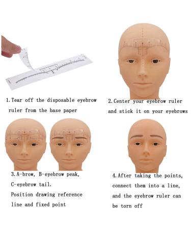 100Pcs Disposable Eyebrow Ruler Sticker - Microblading Measureing Tool - Buy Online on GoSupps.com