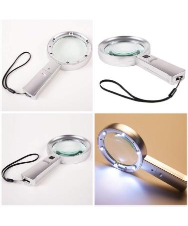 Magnifying Glasses for Hobbies Reading Magnifier Magnifying Glass LED Lights with Lanyard 10 Times HD Reading for The Elderly Vision - Buy Online on GoSupps.com