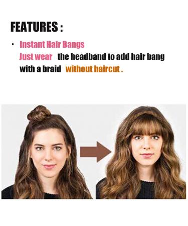 NALIYOUHU Synthetic Braid Headband with Instant Hair Bangs - Black - Buy Online on GoSupps.com