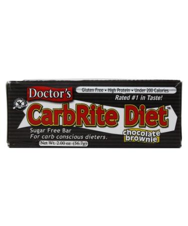 Universal Nutrition Doctor's CarbRite Diet Bar - Chocolate Brownie (12 Bars, 2 oz Each) | Low Carb Snack - Buy Online on GoSupps.com