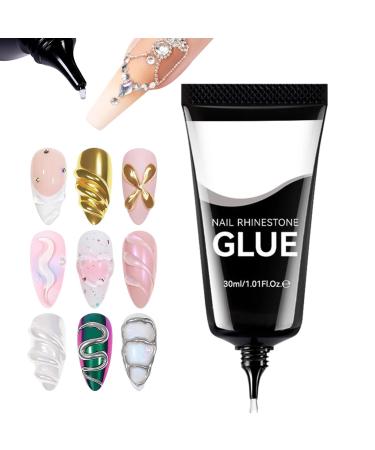 Naqqios Nail Gel 30ml modeling glue for rhinestones and decoration gel for painting and drawing with nail polish for women and girls beauty salon wedding home long-lasting strengthening