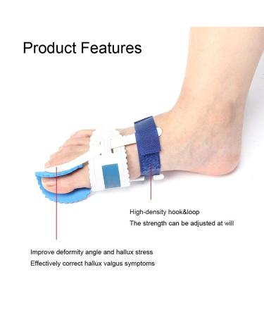 2-Piece Bunion Corrector & Hallux Valgus Separator - Toe Smoothing Foot Care Pads for Night Use - Buy Online on GoSupps.com