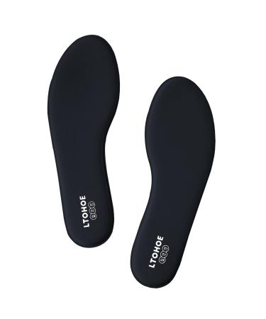 Memory Foam Insoles for Men, Replacement Shoe Inserts for Work Boot, Running Shoes, Hiking Shoes, Sneaker, Cushion Shoe Insoles Shock Absorbing for Foot Pain Relief, Comfort Inner Soles Black US 10 10 US Men Black-6mm