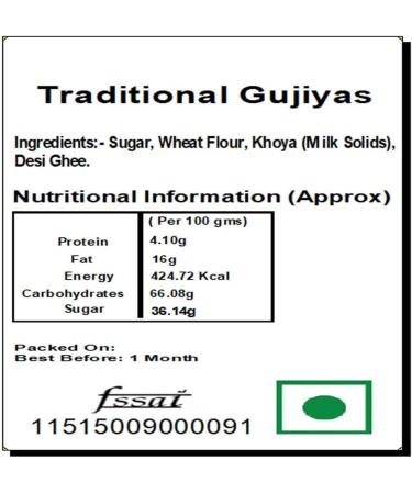 Assorted Box of Gujiyas Dry Sweet Gujiyas and Thandai - Buy Online on GoSupps.com