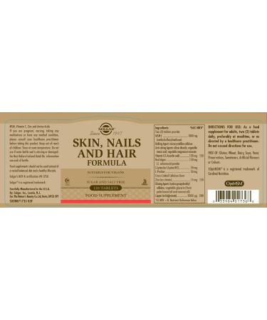 Solgar Skin  Nails & Hair MSM - 120 Tablets | Premium Beauty Supplement - Buy Online on GoSupps.com