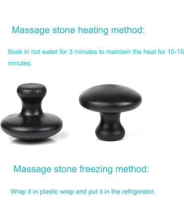 2 Pcs Mushroom Shaped Massage Stones - Natural Bian Stone Hot Rocks for Spa & Massage Therapy | International Shipping - Buy Online on GoSupps.com