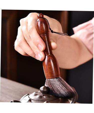Solustrus Cleaning Brush for Tea Tablets | Wooden Tea Accessories for Kung Fu Sets | Dishwasher Safe Water Cup Brush | 1 Pack Brown - Buy Online on GoSupps.com