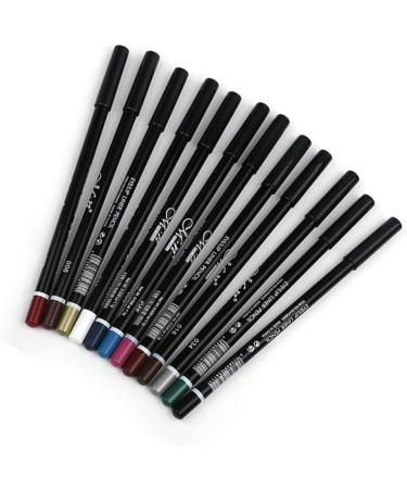 FOMIYES Makeup Eyeliner 12 pcs Liner Waterproof Eye Eyeliner Pen Colorful Eyebrow Cosmetic Long Lasting Lip Pencil Makeup - Buy Online on GoSupps.com