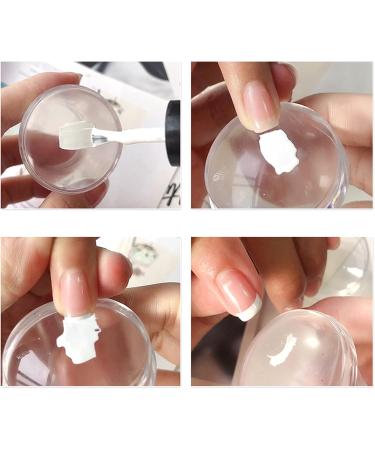 Clear Jelly Silicone Nail Art Stamping Plate Set - 2.8 cm Scraper & Tools for Perfect Manicure - Buy Online on GoSupps.com