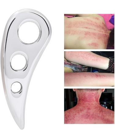 Verdant Touch Gua Sha Plate | Stainless Steel Scraping Massage Tool | Pain Relief & Therapy | 15cm - Buy Online on GoSupps.com