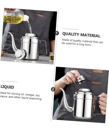 Alipis Oil Can Oil Pourer Bacon Container Household Vinegar Bottle Kitchen Stainless Oil Cruet Olive Oil Decanter Vinegar Dispenser Kitchen Supplies Stainless Steel Leakproof - Buy Online on GoSupps.com