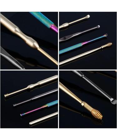 Stainless Steel Ear Cleaner Set - 4 Pcs Spiral Ear Picks for Earwax Removal - Assorted Colors - 12x0.5cm - 3 Sets - Buy Online on GoSupps.com