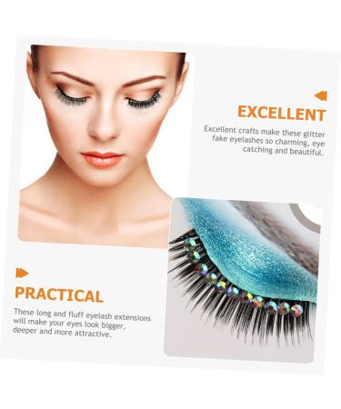 FRCOLOR 20 Pairs diamond false eyelashes gems eyelash false lashes natural glitter false eyelashes rhinestone false eyelashes dramatic glitter chemical fiber hard stem extend Hardcore - Buy Online on GoSupps.com