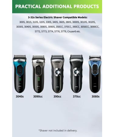 32S Series 3 Replacement Head for Braun 3000s-3090cc Shavers - Cordless Razor Foil Blade for Men - Buy Online on GoSupps.com