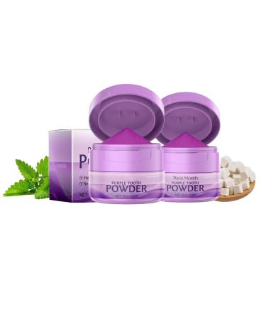 Purple Teeth Whitening Powder Teeth Whitening powder for white teeth tooth whitening and whitening powder with visible cleaning effect lighten teeth for a radiant smile (2PC)