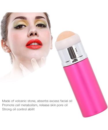 Oil absorbing roller for face cleaning volcanic stone mini oil absorbing roller for skin care makeup facial massage(Oil absorbing roller rose red) - Buy Online on GoSupps.com