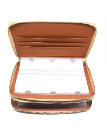 Rainbow Laser Nail Stamp Set with 216 Compartments - Pink Storage Bag for Round Square & Rectangular Nail Art Templates - Buy Online on GoSupps.com