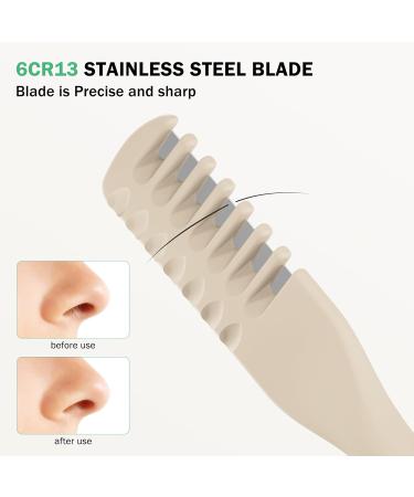 BEZOX Manual Nose Hair Trimmer (Pack of 3) - Rotating Nasal Hair Razor Cutter with Ear Picker for Women and Men - Portable Nostril Hair Remover Tools Yellow+3pcs - Buy Online on GoSupps.com