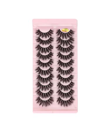 UAMOU Lashes Volume Fluffy Dense Russian Curling Fake Eyelashes Mink Eyes Extension Russian Strip Lashes handmade Cheerfully (Color : 10pairs 7D-16 Size : 5 Boxes)