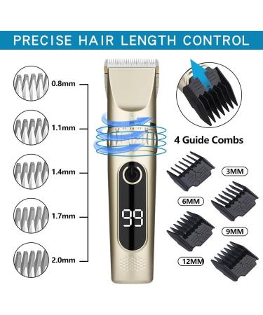 Pro Hair Clipper Professional Cordless Electric Hair Clippers for Men(Gray) - Buy Online on GoSupps.com