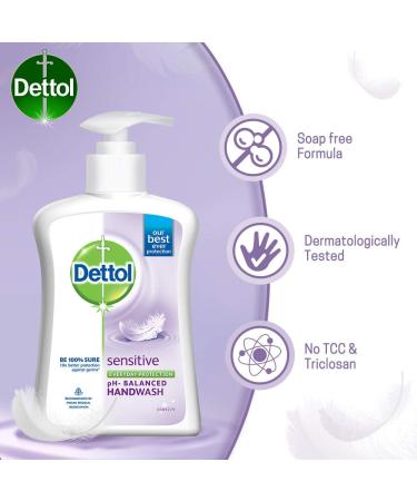 Buy Dettol Sensitive Liquid Hand Wash 200ml - Gentle Cleanser for Sensitive Skin | International Shipping Available - Buy Online on GoSupps.com