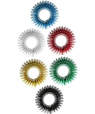 Magiclulu Silent Finger Massage Ring - 12 Pack Vibrating Acupressure Toys for Stress Relief & Relaxation - Buy Online on GoSupps.com