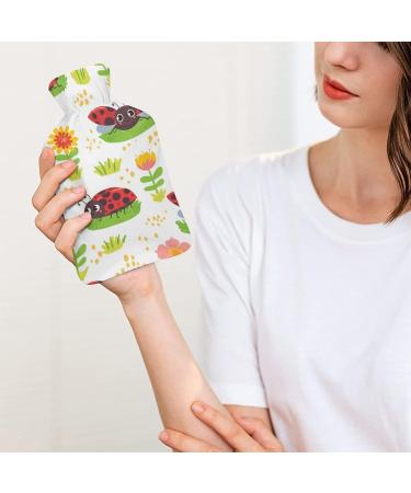 Ladybug Pattern Heat Bottle with Lid - Pain Relief & Therapy Hot Water Sac for Cramps & Foot Warmers - Buy Online on GoSupps.com