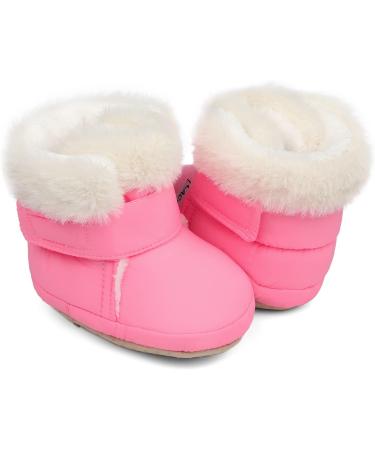 LACOFIA Baby Girls Pink Anti-Slip Soft Sole Booties | 6-12 Months - Buy Online on GoSupps.com