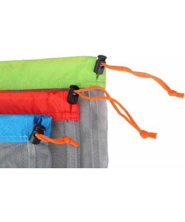Stuff Sack Set of 3 Lightweight Nylon Mesh Drawstring Storage Bag for Travelling Hiking - Buy Online on GoSupps.com