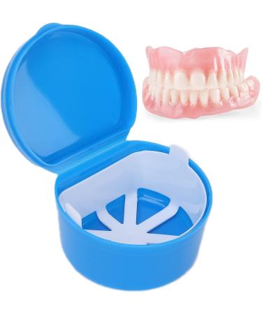 Denture Storage Container - Food Grade Retainer Box for Travel & Home | Clean & Safe Artificial Teeth Storage (Blue) - Buy Online on GoSupps.com