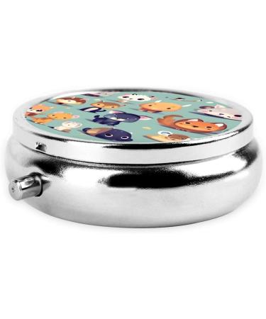 Cute Little Animals Round Pill Box | 3 Compartment Organizer | Portable Travel Pill Box for International Shipping - Buy Online on GoSupps.com