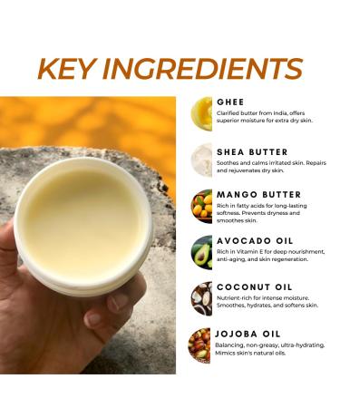 Activated Ghee Body Oil & Balm - Premium Shea Moisturizer for Extra Dry Skin | Nourishing Ghee Shea Butter & Coconut Oil | After Sun Care (8 oz - Buy Online on GoSupps.com