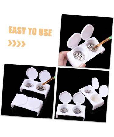 FRCOLOR Nail Art Brush Cup Acrylic Liquid Holder Soaking Bowl for Acrylic Nails Monomer Bowl with Lid Nail Dappen Dish Monomer Holder Stainless Steel Manicure Pen Washing - Buy Online on GoSupps.com