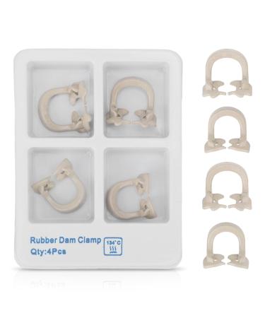 Agate 4 pieces of tooth matrices professional dam clamp barrier clips separate tooth terminals accessories for better mouth and dental status