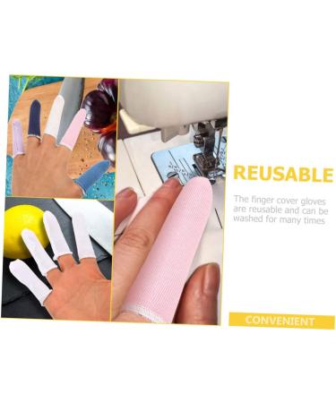 Healifty 100pcs Pure Cotton Finger Cots - Cut Resistant Antistatic Reusable Finger Protectors for Guitar Playing - Assorted Colors 6.6x2.3x0.1cm - Buy Online on GoSupps.com