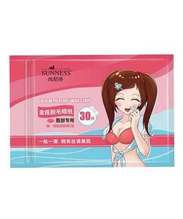 Lurrose 30pcs Face Wax Strip Small Wax Striped Lady Face Wax Strip Hair Removal For Face Near Lip