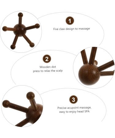 Beaupretty 1stk Hand Massager - Five Claws Scalp Massage Tool for Relaxation & Hair Care | Wooden Head Scraping Device - Buy Online on GoSupps.com