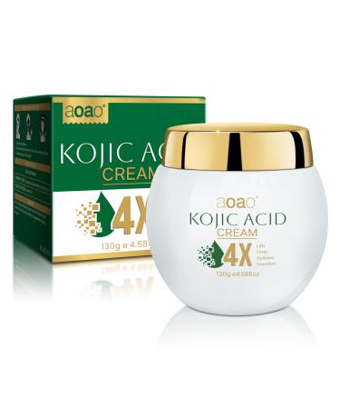 AOAO Kojic Acid Cream, Face Moisturizer with Centella & Arbutin, Hydrates Deeply with Niacinamide, Lightweight &Nourishing, Minimize Pores & Smooth, Barrier Repair & Improve Elasticity 130g/4.6oz
